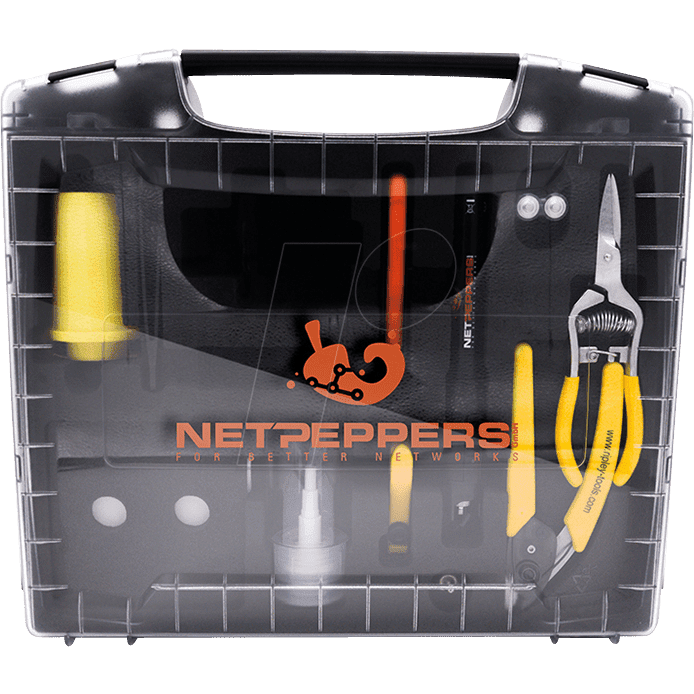 NP_FIBER-KIT210_03 Netpeppers LWL/Glasfaser Installationskoffer Netzwerktechnik glasfaser netpeppers werkzeug