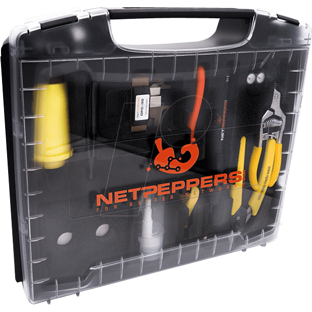 NP_FIBER-KIT211_04 NetPeppers LWL Installationskoffer inkl. OFC30 Fasertrenngerät/Cleaver fiber koffer netpeppers